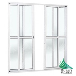 Porta Sacada 04 fls Alumínio Correr Premium - Branco